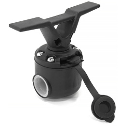 Утка (Кнехт) швартовая с замком быстросъемным и хомутом на леер (020252T)